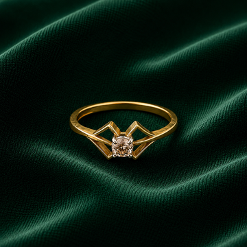 The Valkyrie Geometric Solitaire Bow Ring