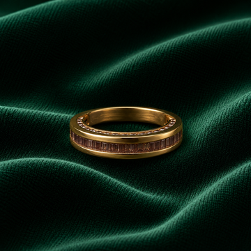 The Siena Flush-Set Baguette Eternity Band