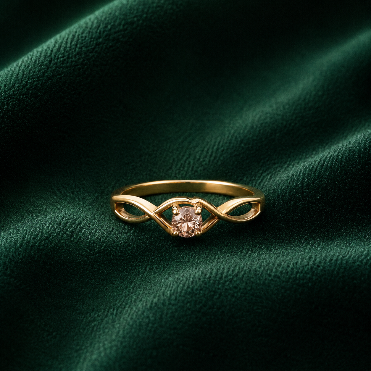 The Seraphina Infinity Twist Solitaire Ring