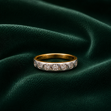 The Valencia Two-Tone Bezel Set Eternity Band