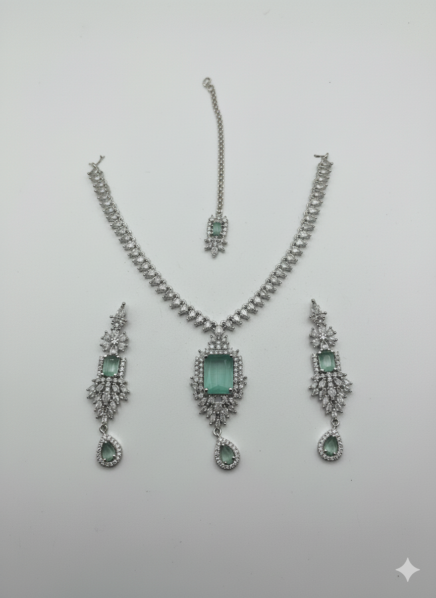 Emerald Silver Set