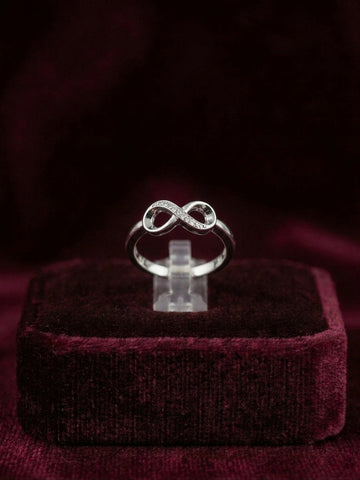 Infinite Love Zirconia Ring in Silver Finish