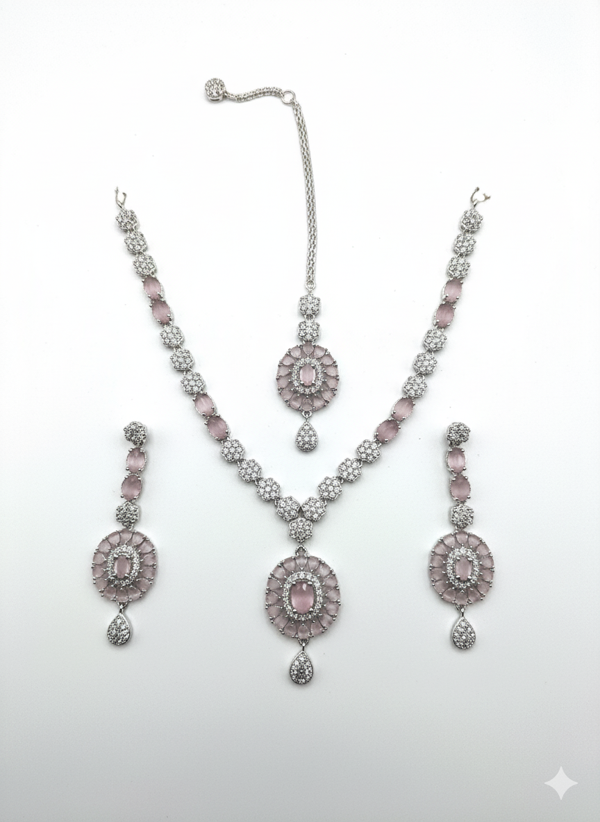 Pink Colour Stone Set