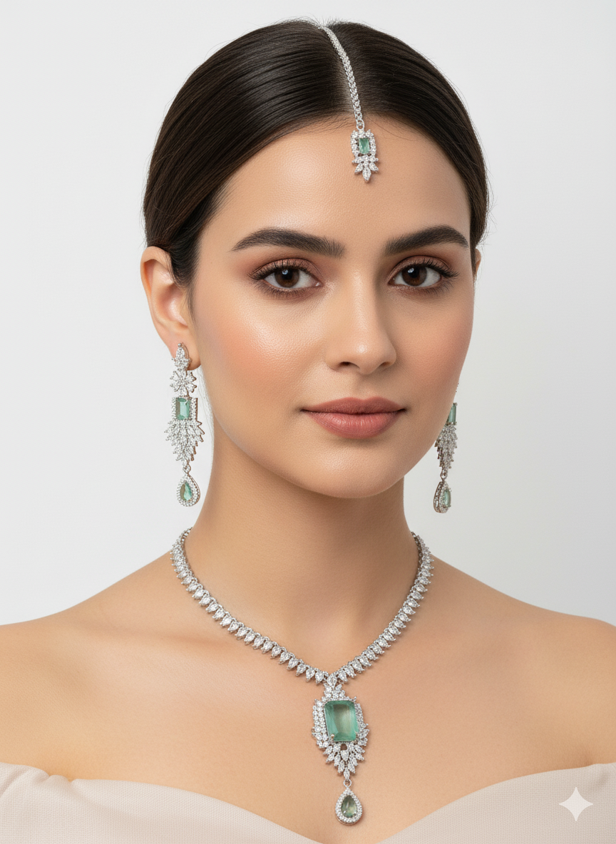 Emerald Silver Set