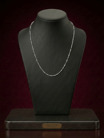 Twisted Singapore Station Chain Necklace in 925 Pure Silver