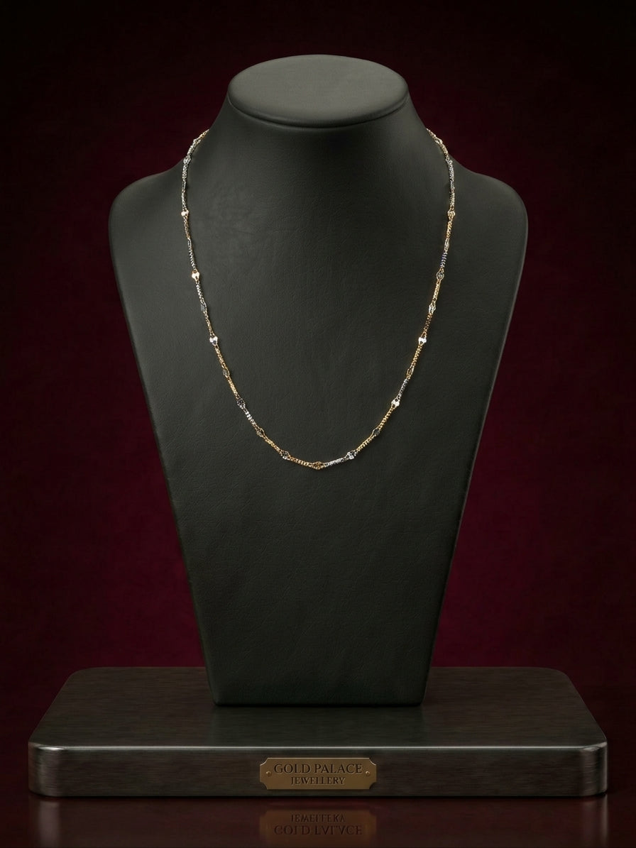 Multi-Colour Chain Necklace in 925 Pure Silver