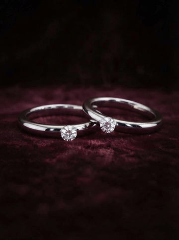 Eternal Bond Matching Couple Rings in Silver Finish