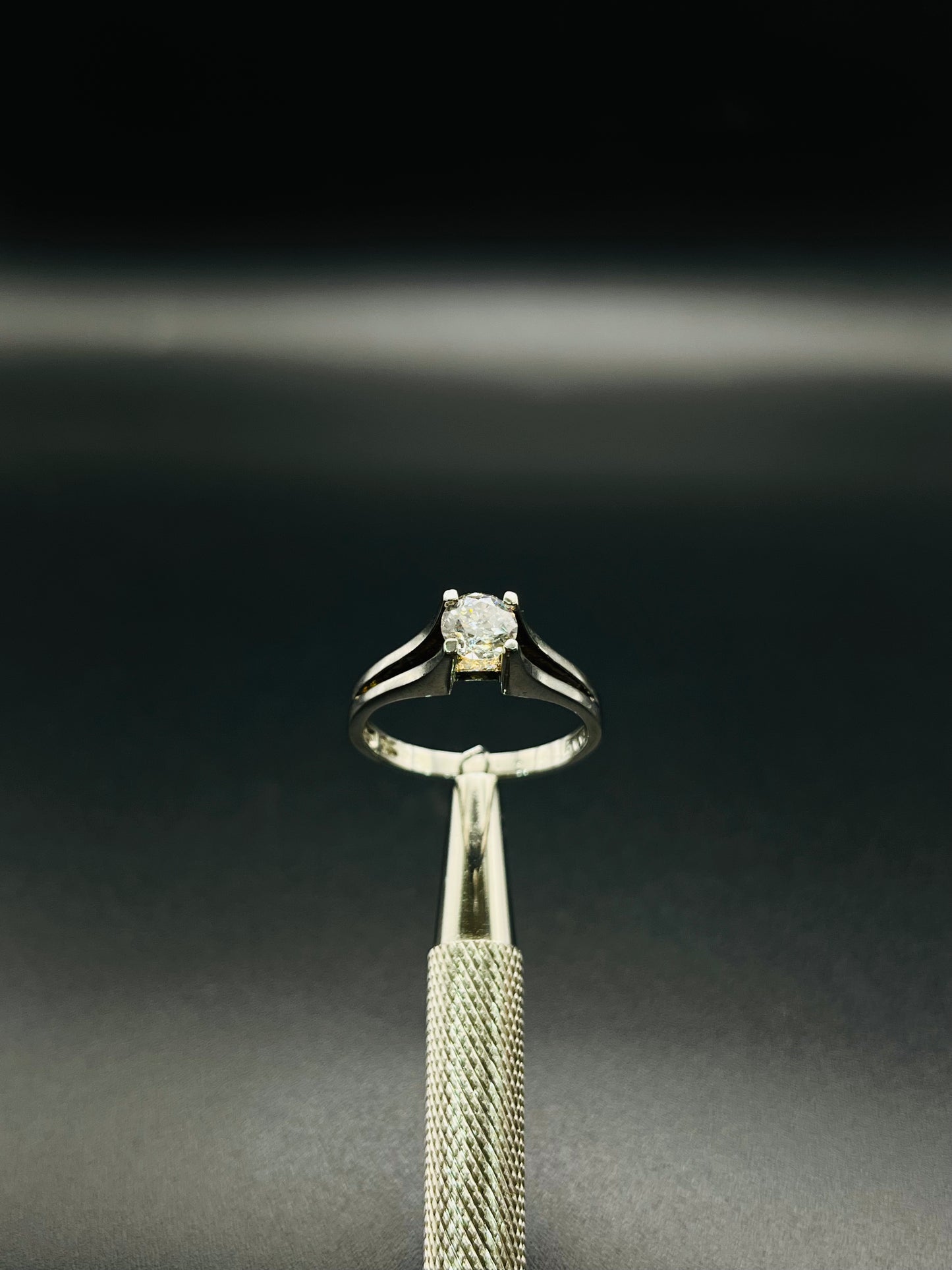 Silver Solitaire Ring
