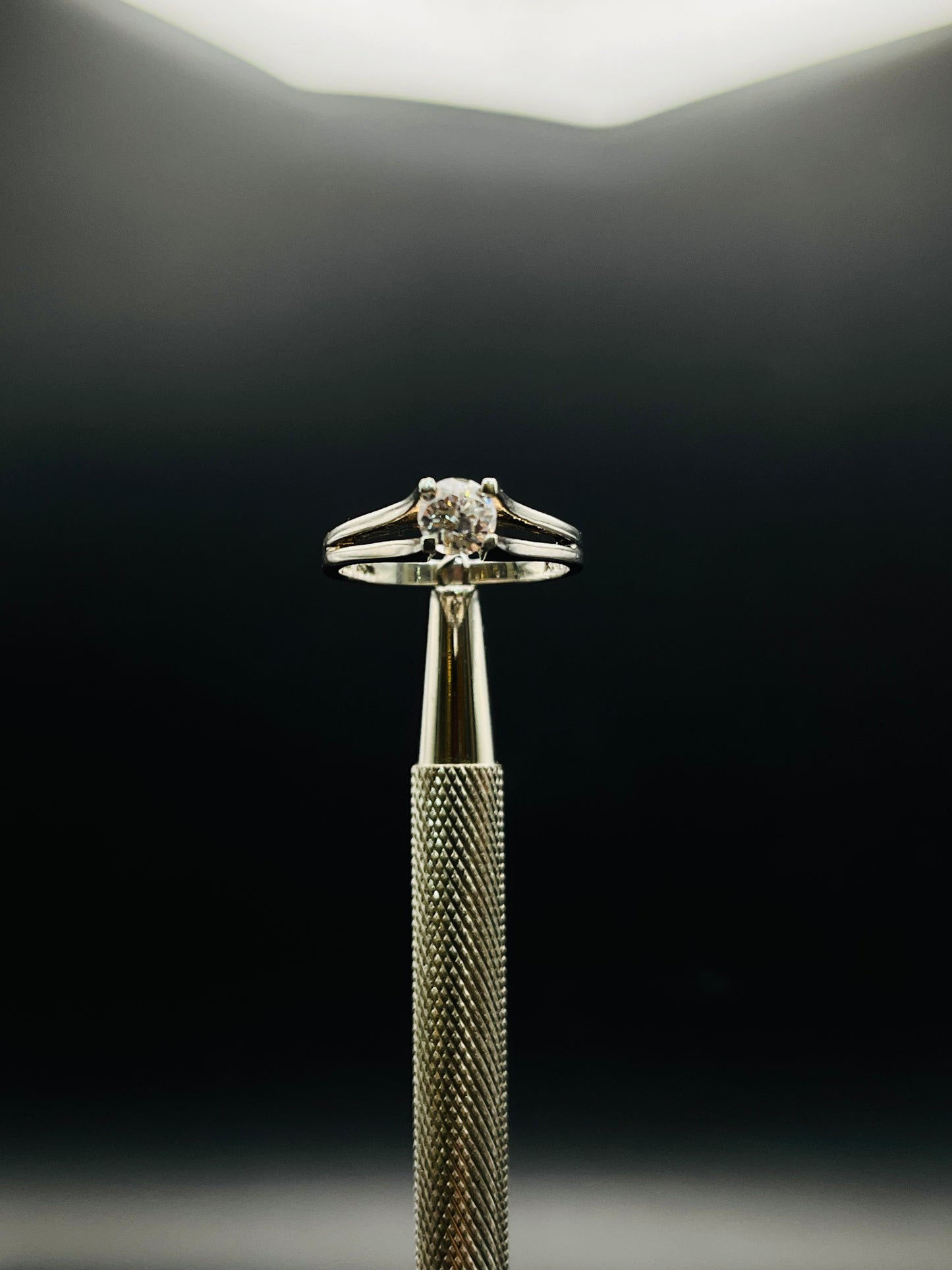 Silver Solitaire Ring