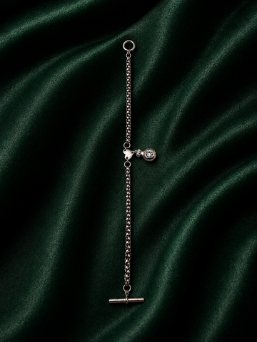Serenity Beaded Chain Solitaire Toggle Bracelet