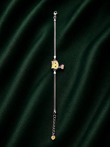 Sterling Silver Enamel Hello Kitty Charm Bracelet