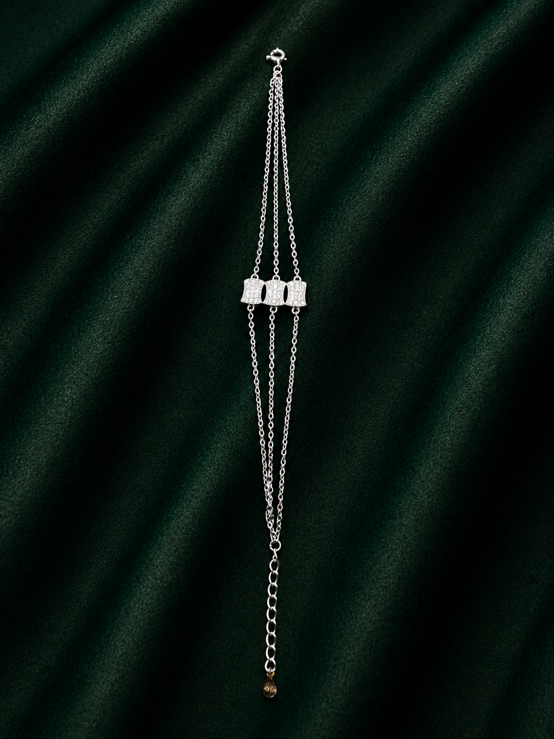Luxury Triple-Chain Sterling Silver Statement Bracelet