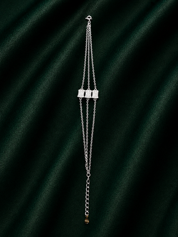 Luxury Triple-Chain Sterling Silver Statement Bracelet