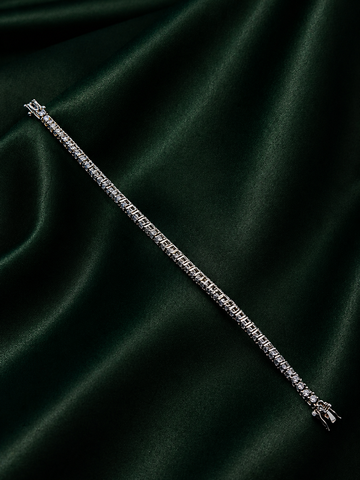 Luxury Sterling Silver Classic Eternity Tennis Bracelet