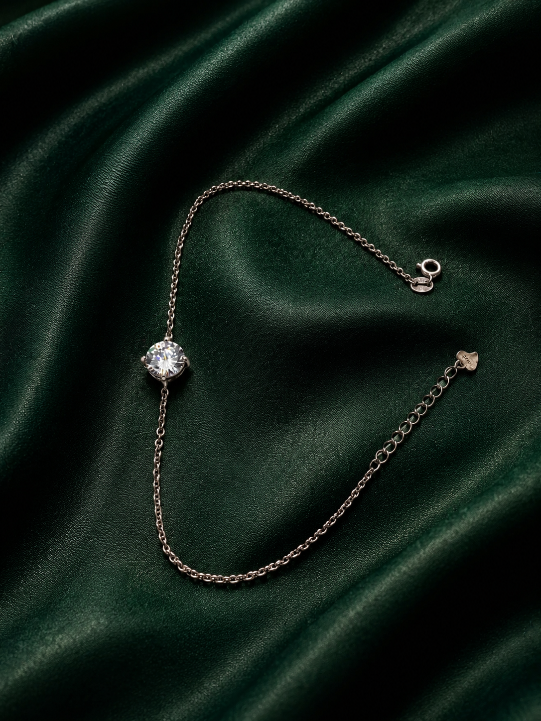 Essence Floating Solitaire Brilliant Cut Chain Bracelet