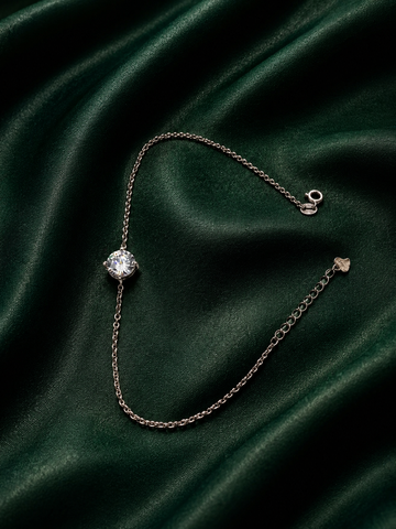 Essence Floating Solitaire Brilliant Cut Chain Bracelet