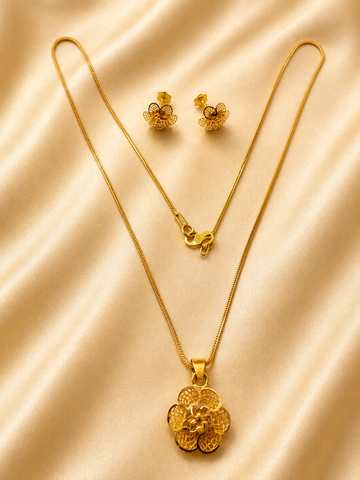 Vintage Textured Gold Tassel Jewelry Set | Statement Necklace, Drop Earrings & Filigree Ring
