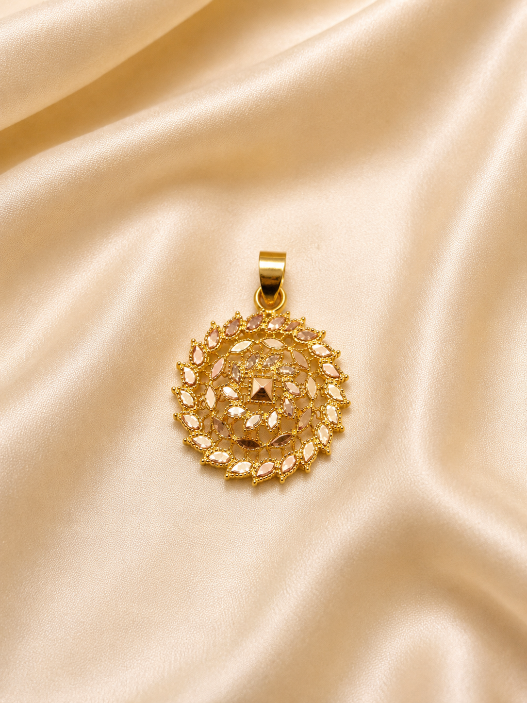 Filigree Mandala Pendant – Intricate Statement Sunburst Charm