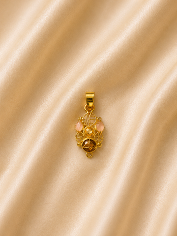 Filigree Marquise Pendant – Vintage Multi-Gemstone Accent Charm