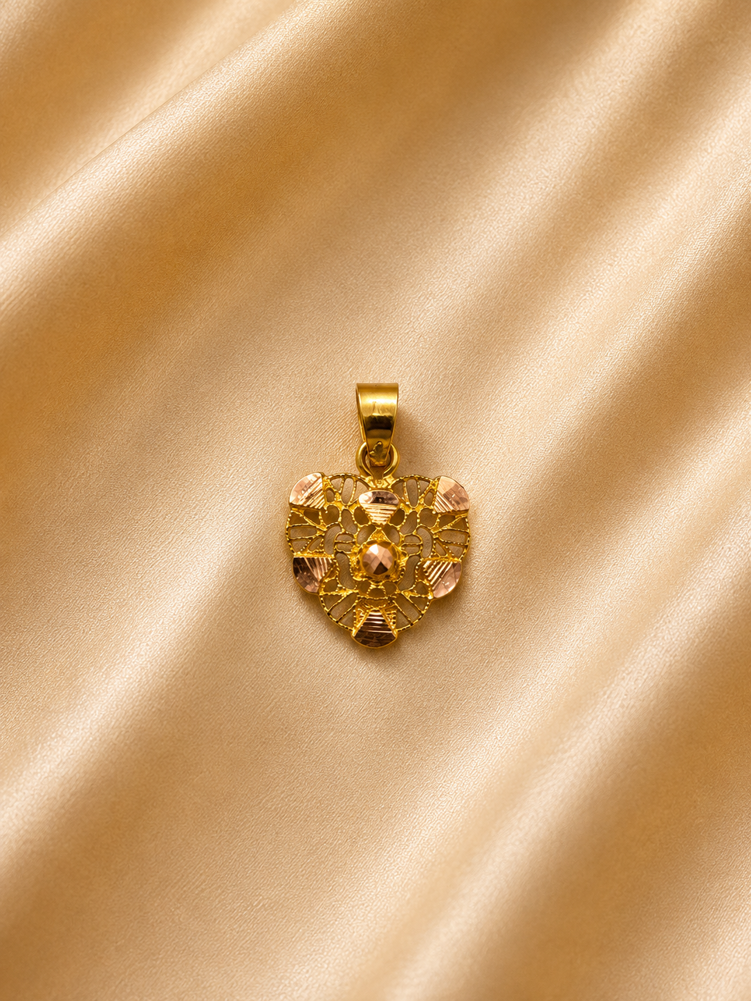 Amora Filigree Heart Pendant – Luxury Cut-Out Gold Statement Piece