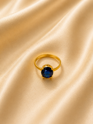 Royal Blue Oval Gemstone Ring