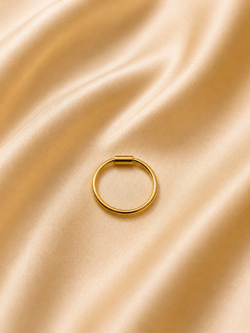 Classic Gold Segment Clicker Hoop | Seamless Piercing Ring